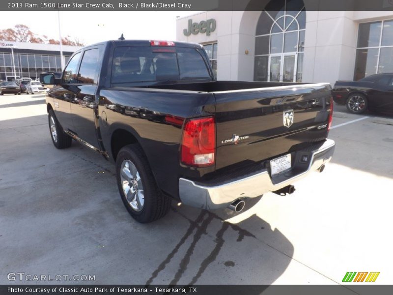 Black / Black/Diesel Gray 2013 Ram 1500 Lone Star Crew Cab