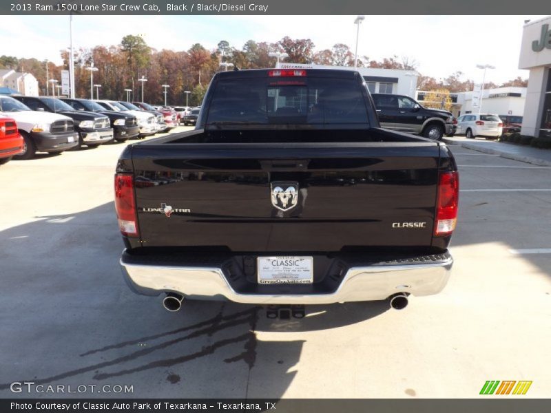 Black / Black/Diesel Gray 2013 Ram 1500 Lone Star Crew Cab