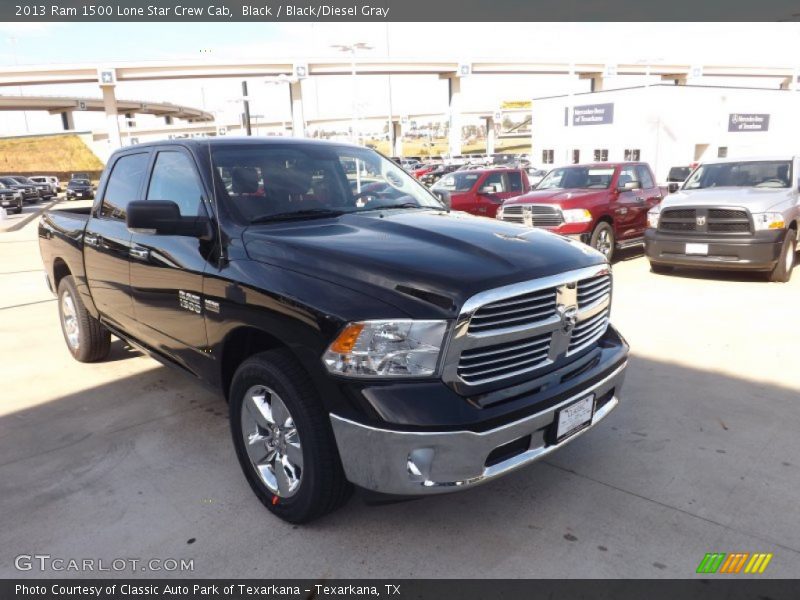 Black / Black/Diesel Gray 2013 Ram 1500 Lone Star Crew Cab