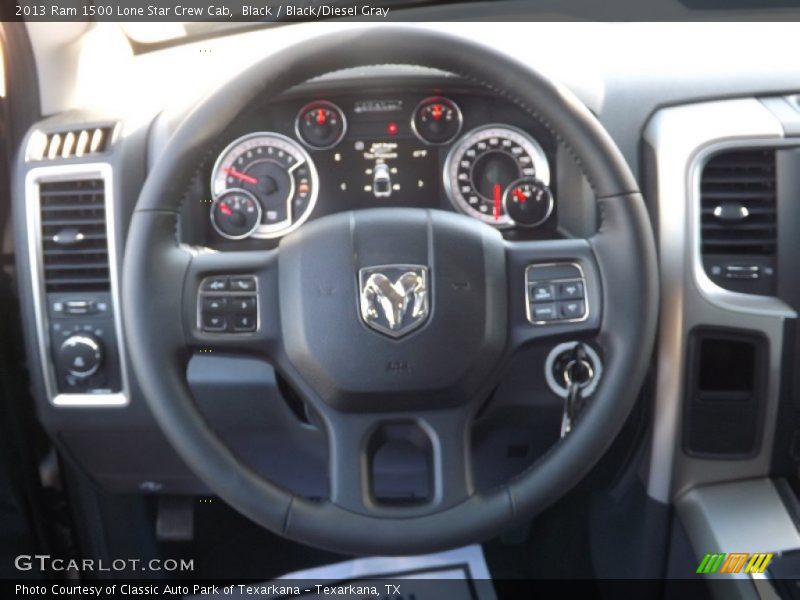 Black / Black/Diesel Gray 2013 Ram 1500 Lone Star Crew Cab