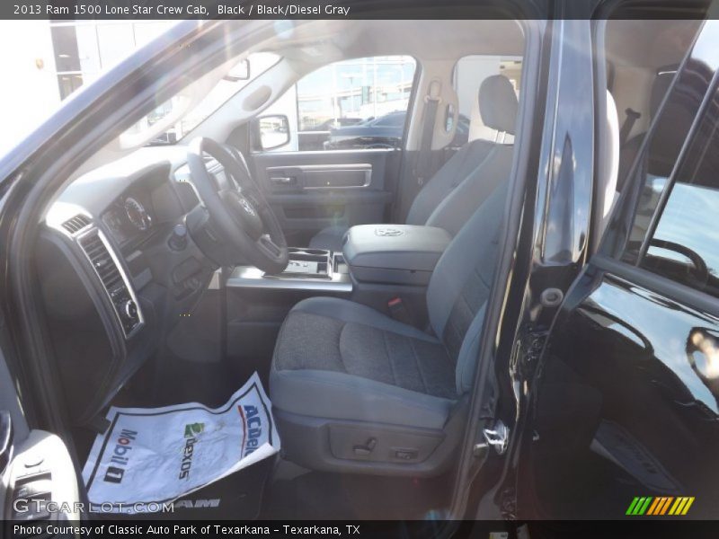 Black / Black/Diesel Gray 2013 Ram 1500 Lone Star Crew Cab
