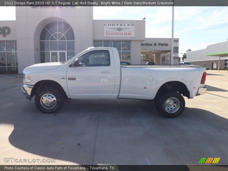 Bright White / Dark Slate/Medium Graystone 2012 Dodge Ram 3500 HD SLT Regular Cab 4x4 Dually