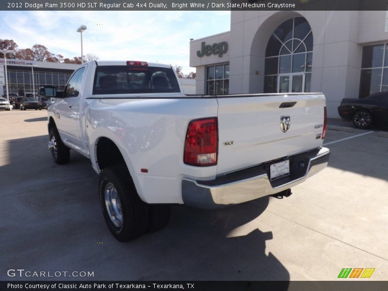 Bright White / Dark Slate/Medium Graystone 2012 Dodge Ram 3500 HD SLT Regular Cab 4x4 Dually