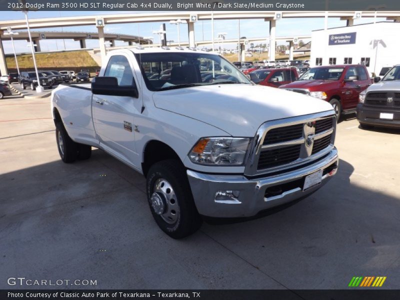 Bright White / Dark Slate/Medium Graystone 2012 Dodge Ram 3500 HD SLT Regular Cab 4x4 Dually