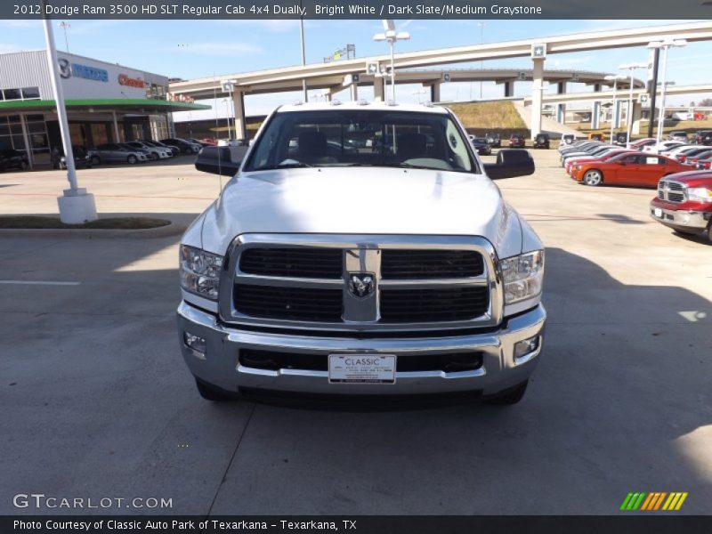 Bright White / Dark Slate/Medium Graystone 2012 Dodge Ram 3500 HD SLT Regular Cab 4x4 Dually