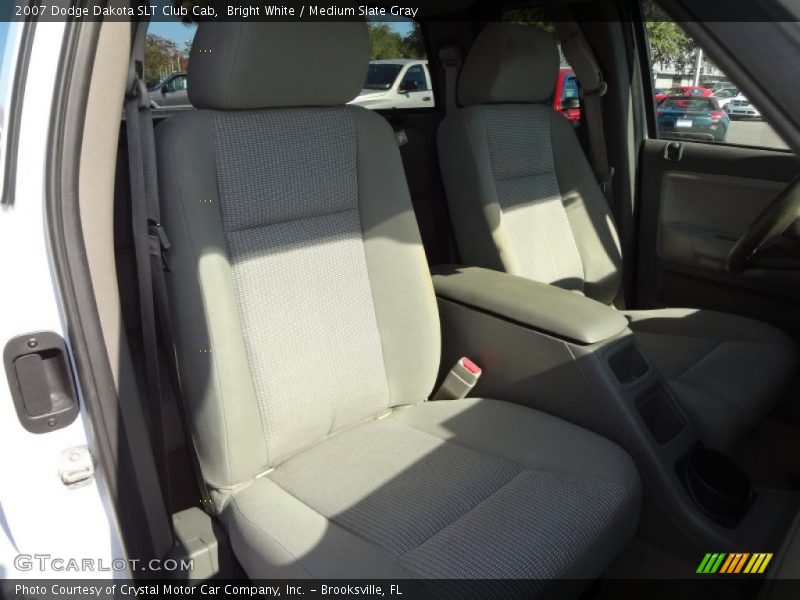 Bright White / Medium Slate Gray 2007 Dodge Dakota SLT Club Cab