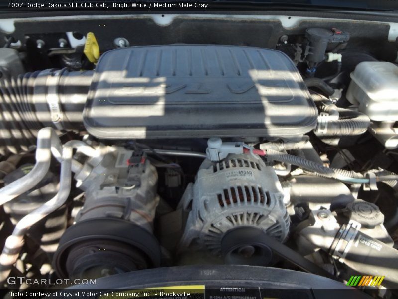 Bright White / Medium Slate Gray 2007 Dodge Dakota SLT Club Cab