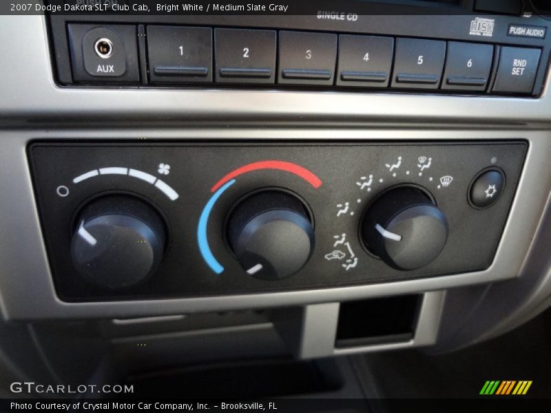 Bright White / Medium Slate Gray 2007 Dodge Dakota SLT Club Cab