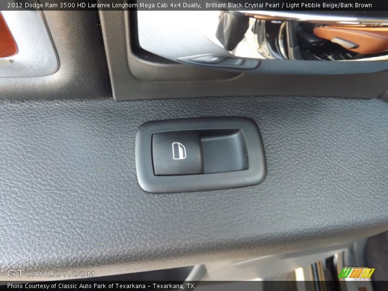 Brilliant Black Crystal Pearl / Light Pebble Beige/Bark Brown 2012 Dodge Ram 3500 HD Laramie Longhorn Mega Cab 4x4 Dually