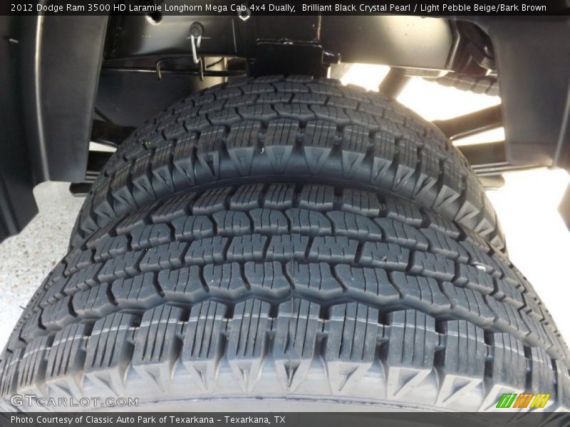 Brilliant Black Crystal Pearl / Light Pebble Beige/Bark Brown 2012 Dodge Ram 3500 HD Laramie Longhorn Mega Cab 4x4 Dually