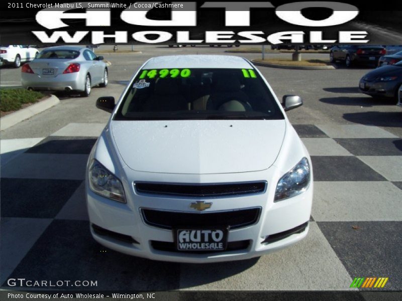 Summit White / Cocoa/Cashmere 2011 Chevrolet Malibu LS
