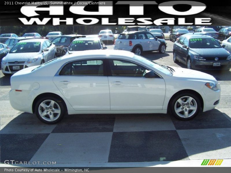 Summit White / Cocoa/Cashmere 2011 Chevrolet Malibu LS