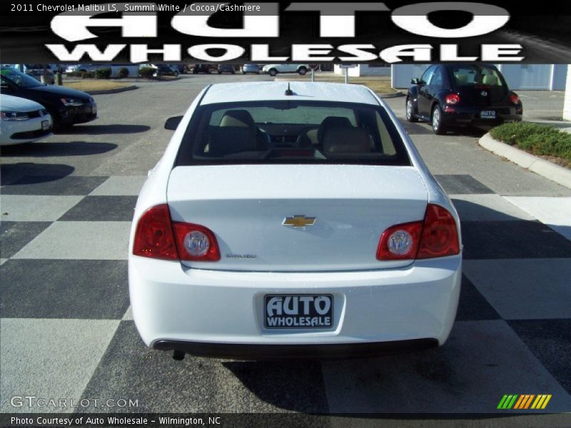 Summit White / Cocoa/Cashmere 2011 Chevrolet Malibu LS