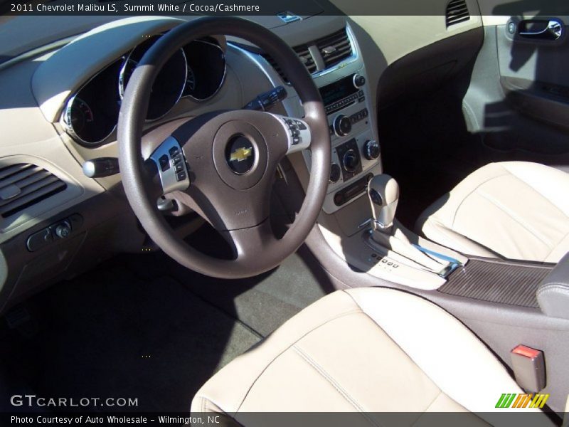 Summit White / Cocoa/Cashmere 2011 Chevrolet Malibu LS