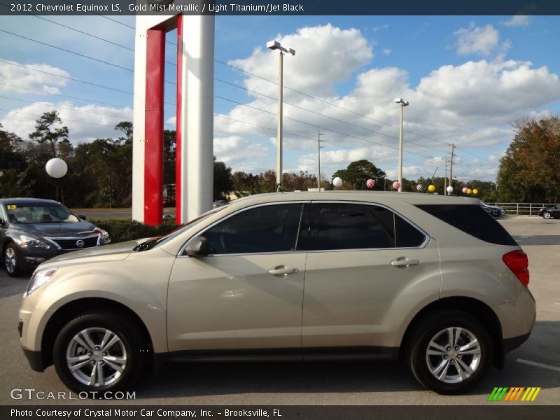 Gold Mist Metallic / Light Titanium/Jet Black 2012 Chevrolet Equinox LS