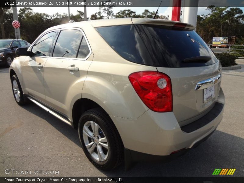 Gold Mist Metallic / Light Titanium/Jet Black 2012 Chevrolet Equinox LS