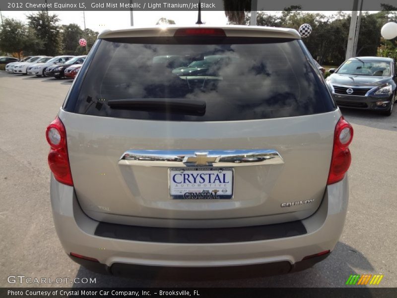 Gold Mist Metallic / Light Titanium/Jet Black 2012 Chevrolet Equinox LS