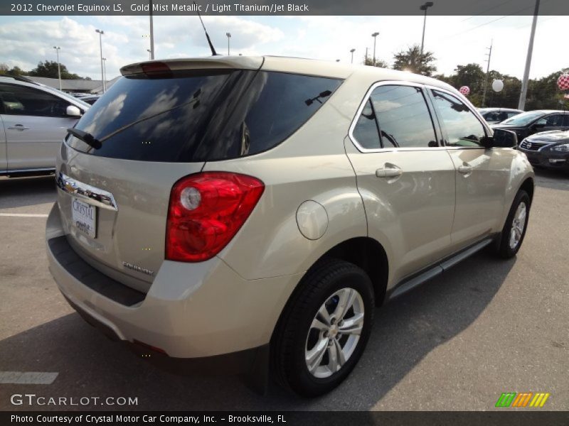 Gold Mist Metallic / Light Titanium/Jet Black 2012 Chevrolet Equinox LS