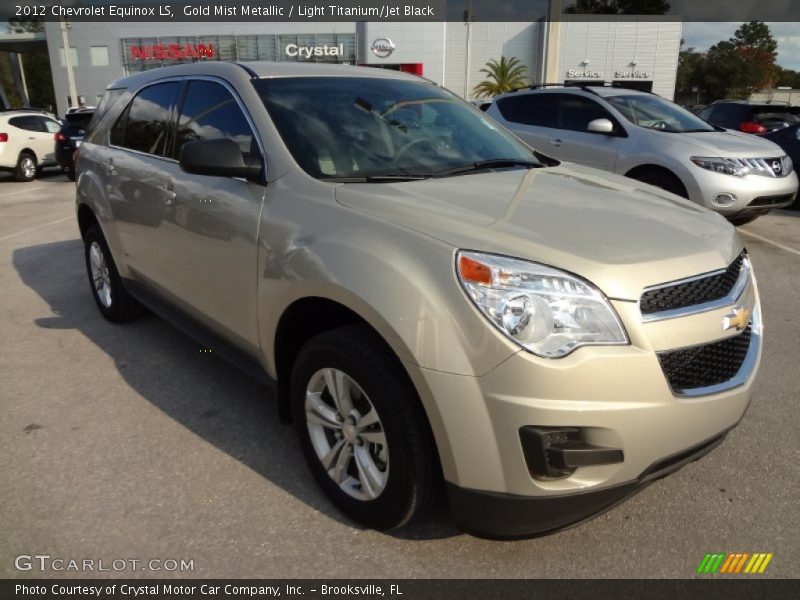 Gold Mist Metallic / Light Titanium/Jet Black 2012 Chevrolet Equinox LS