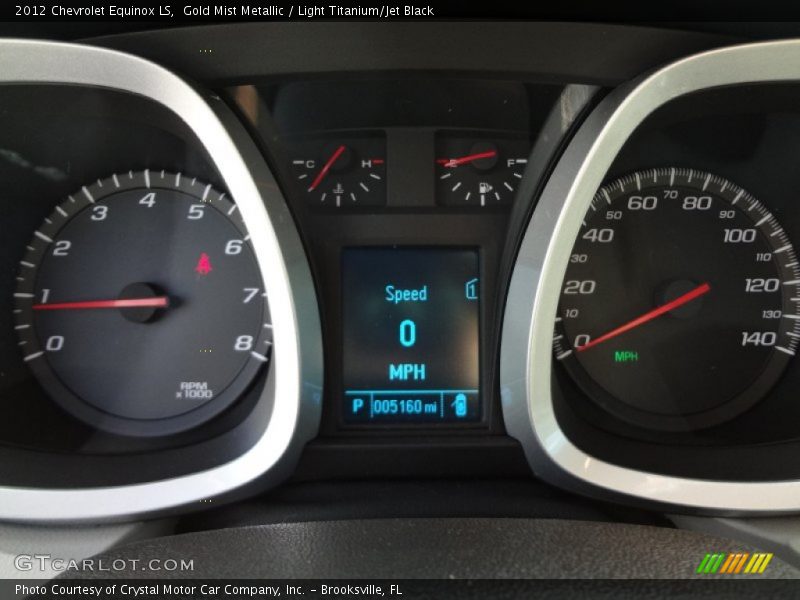 Gold Mist Metallic / Light Titanium/Jet Black 2012 Chevrolet Equinox LS