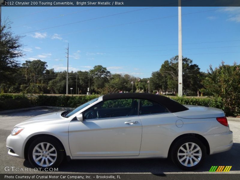 Bright Silver Metallic / Black 2012 Chrysler 200 Touring Convertible