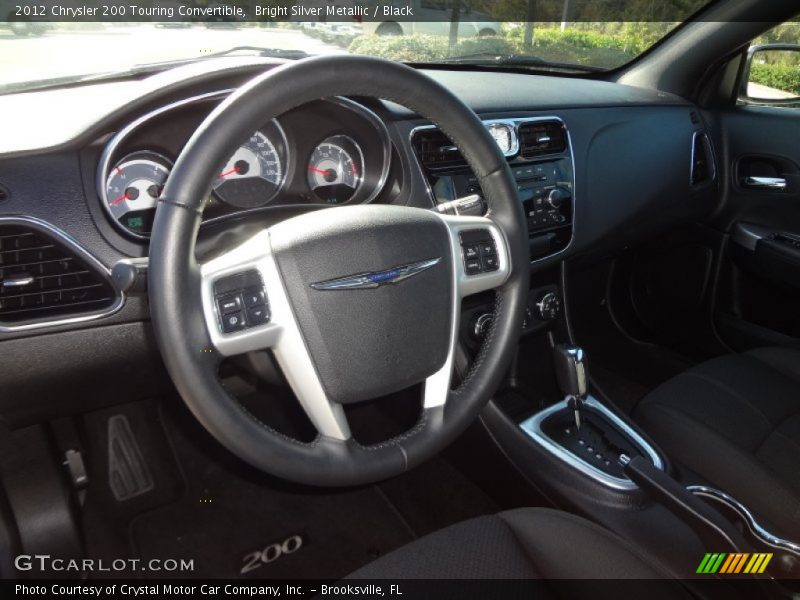 Bright Silver Metallic / Black 2012 Chrysler 200 Touring Convertible