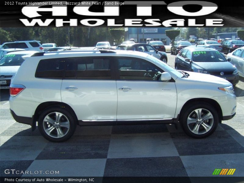 Blizzard White Pearl / Sand Beige 2012 Toyota Highlander Limited