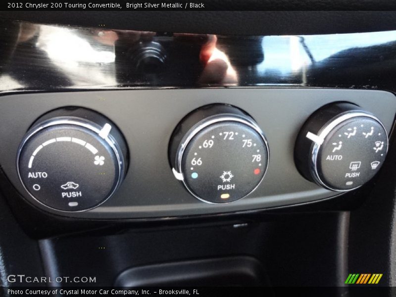 Bright Silver Metallic / Black 2012 Chrysler 200 Touring Convertible
