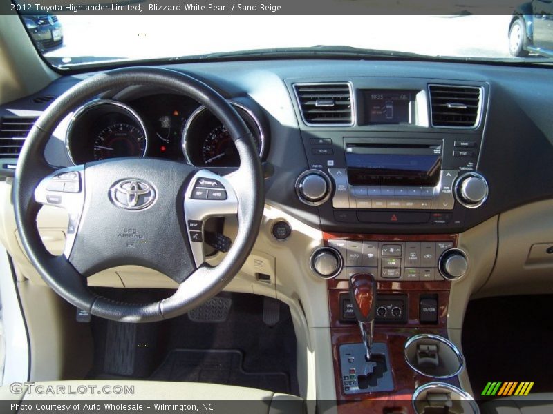 Blizzard White Pearl / Sand Beige 2012 Toyota Highlander Limited