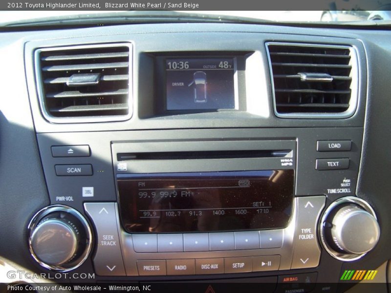 Blizzard White Pearl / Sand Beige 2012 Toyota Highlander Limited