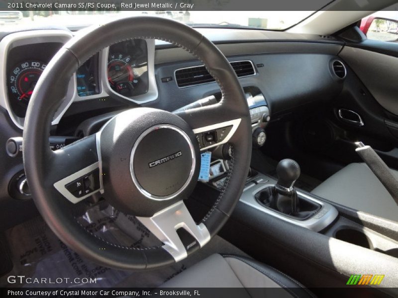 Red Jewel Metallic / Gray 2011 Chevrolet Camaro SS/RS Coupe