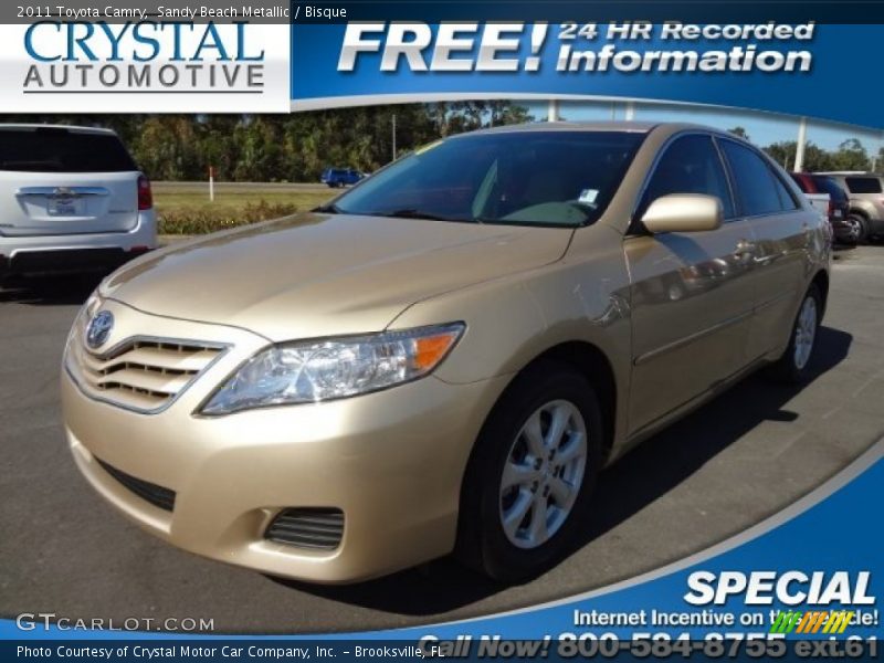 Sandy Beach Metallic / Bisque 2011 Toyota Camry
