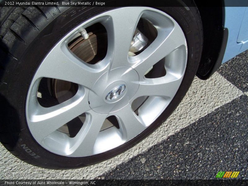 Blue Sky Metallic / Beige 2012 Hyundai Elantra Limited