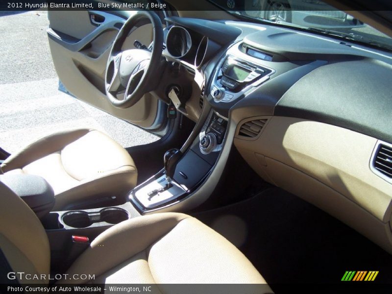 Blue Sky Metallic / Beige 2012 Hyundai Elantra Limited
