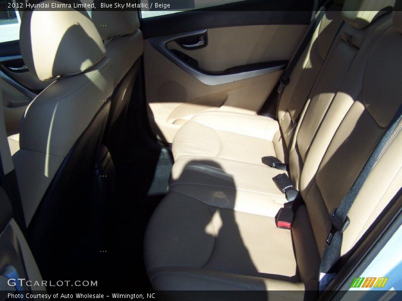 Blue Sky Metallic / Beige 2012 Hyundai Elantra Limited