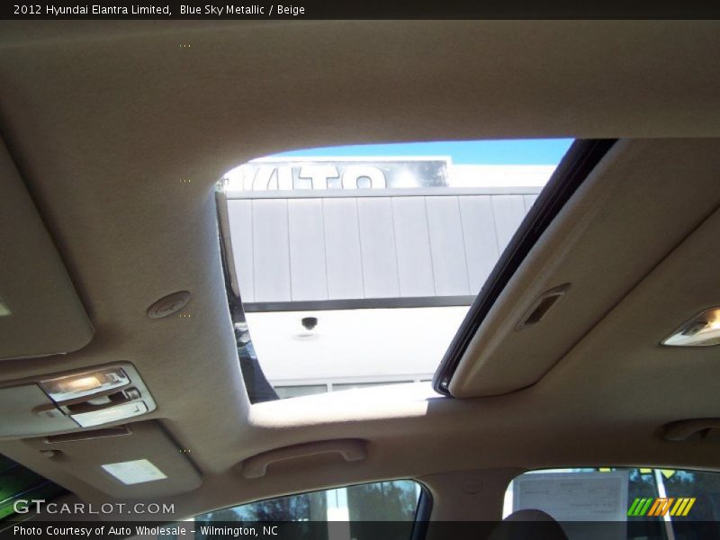 Blue Sky Metallic / Beige 2012 Hyundai Elantra Limited