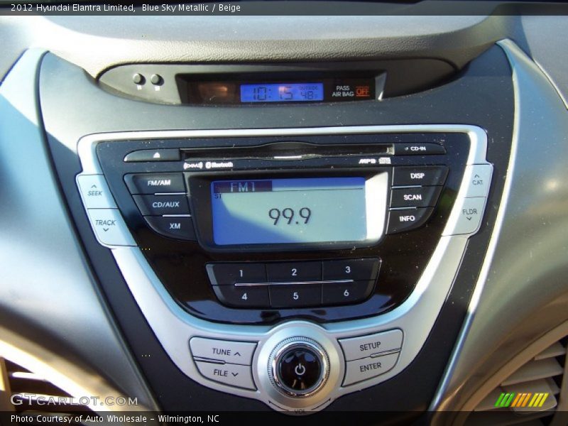 Blue Sky Metallic / Beige 2012 Hyundai Elantra Limited