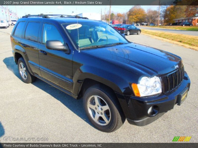 Black / Medium Slate Gray 2007 Jeep Grand Cherokee Laredo 4x4