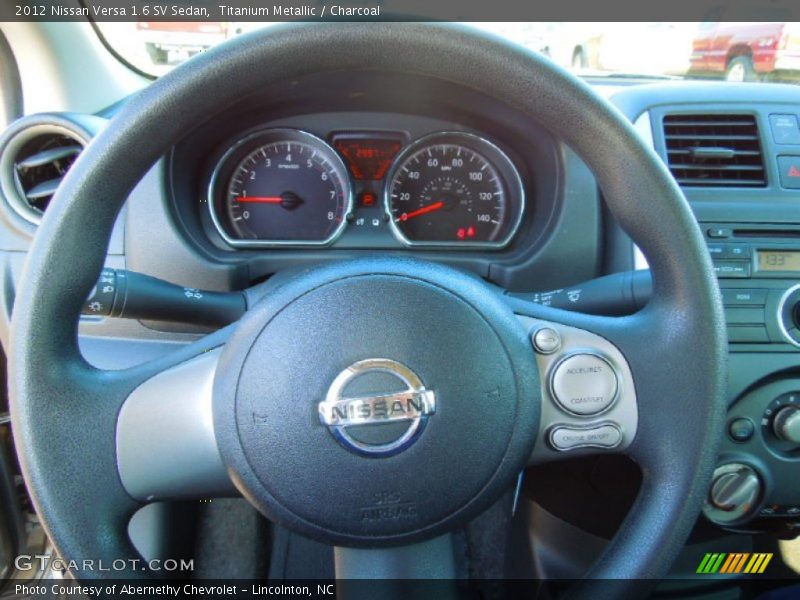 Titanium Metallic / Charcoal 2012 Nissan Versa 1.6 SV Sedan