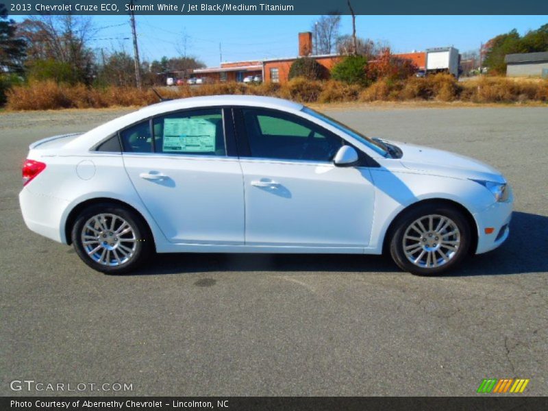 Summit White / Jet Black/Medium Titanium 2013 Chevrolet Cruze ECO