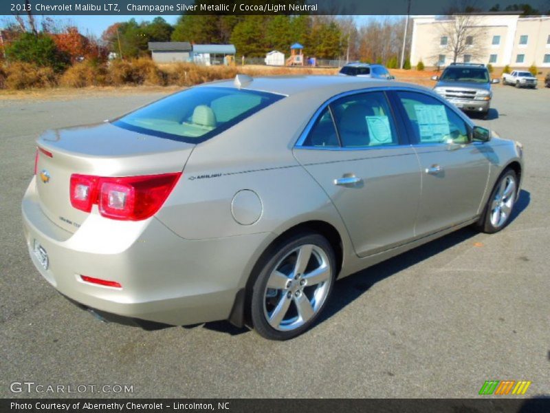 Champagne Silver Metallic / Cocoa/Light Neutral 2013 Chevrolet Malibu LTZ
