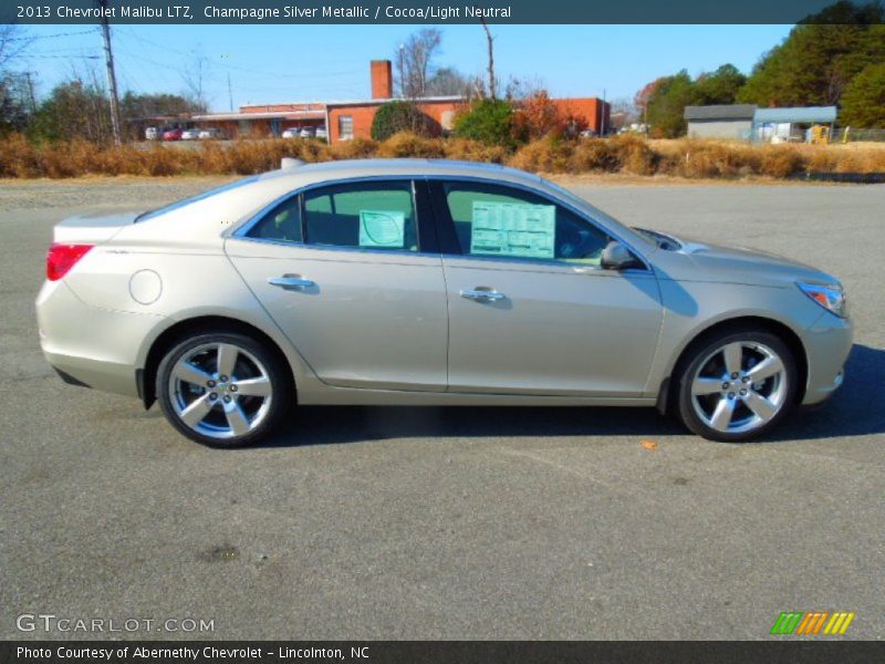 Champagne Silver Metallic / Cocoa/Light Neutral 2013 Chevrolet Malibu LTZ