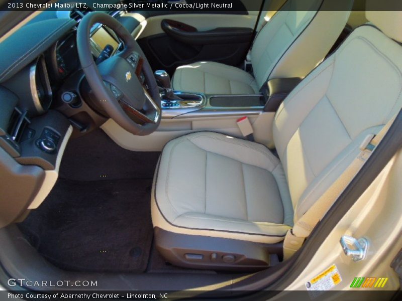Champagne Silver Metallic / Cocoa/Light Neutral 2013 Chevrolet Malibu LTZ