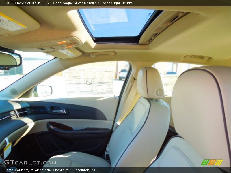 Champagne Silver Metallic / Cocoa/Light Neutral 2013 Chevrolet Malibu LTZ