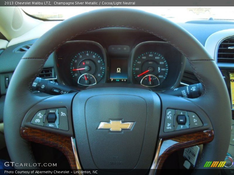 Champagne Silver Metallic / Cocoa/Light Neutral 2013 Chevrolet Malibu LTZ