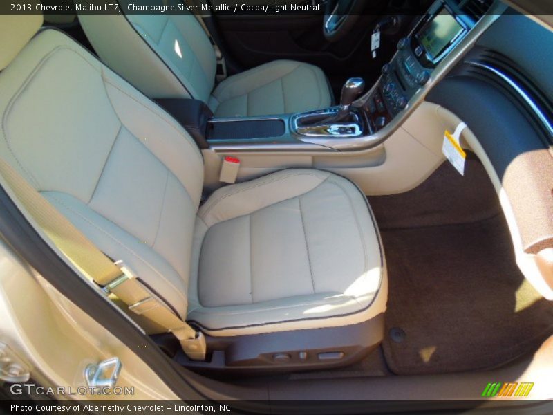 Champagne Silver Metallic / Cocoa/Light Neutral 2013 Chevrolet Malibu LTZ