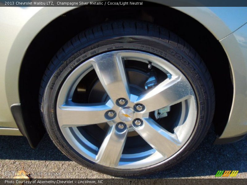 Champagne Silver Metallic / Cocoa/Light Neutral 2013 Chevrolet Malibu LTZ
