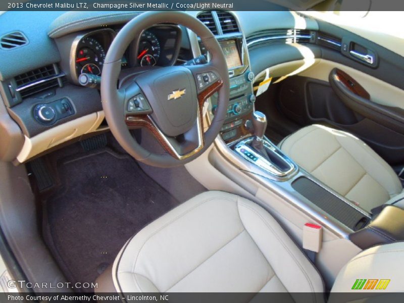 Champagne Silver Metallic / Cocoa/Light Neutral 2013 Chevrolet Malibu LTZ