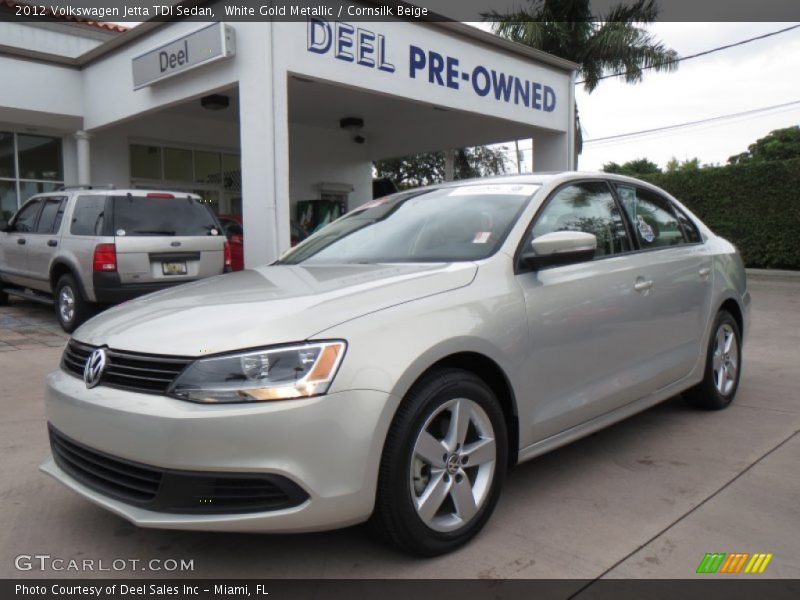 White Gold Metallic / Cornsilk Beige 2012 Volkswagen Jetta TDI Sedan
