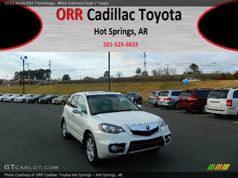 White Diamond Pearl / Taupe 2010 Acura RDX Technology